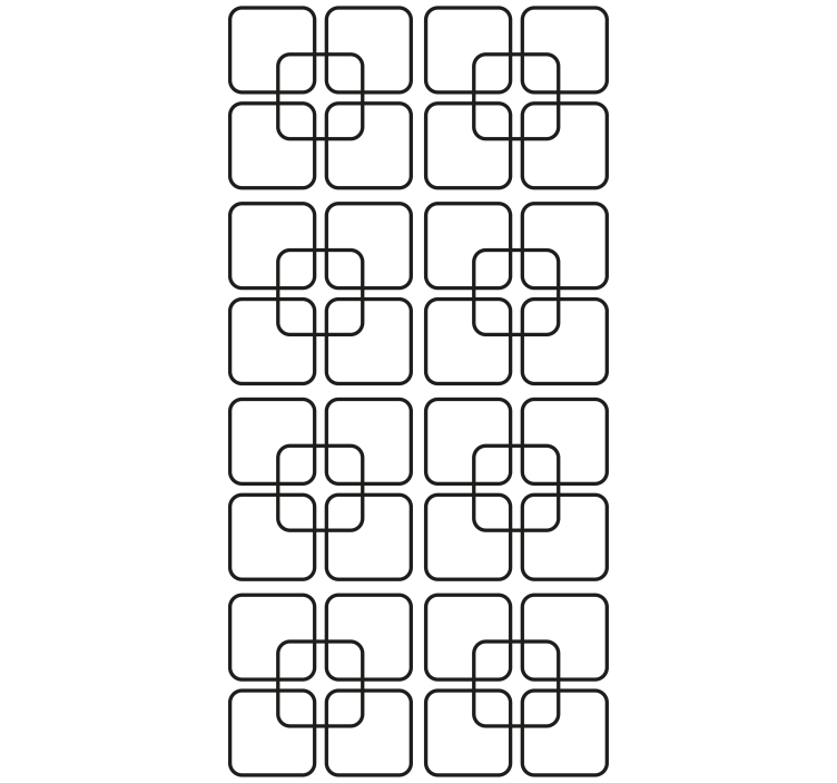 Estore de rolo para cozinha padrão urbano quadrado preto - TenStickers