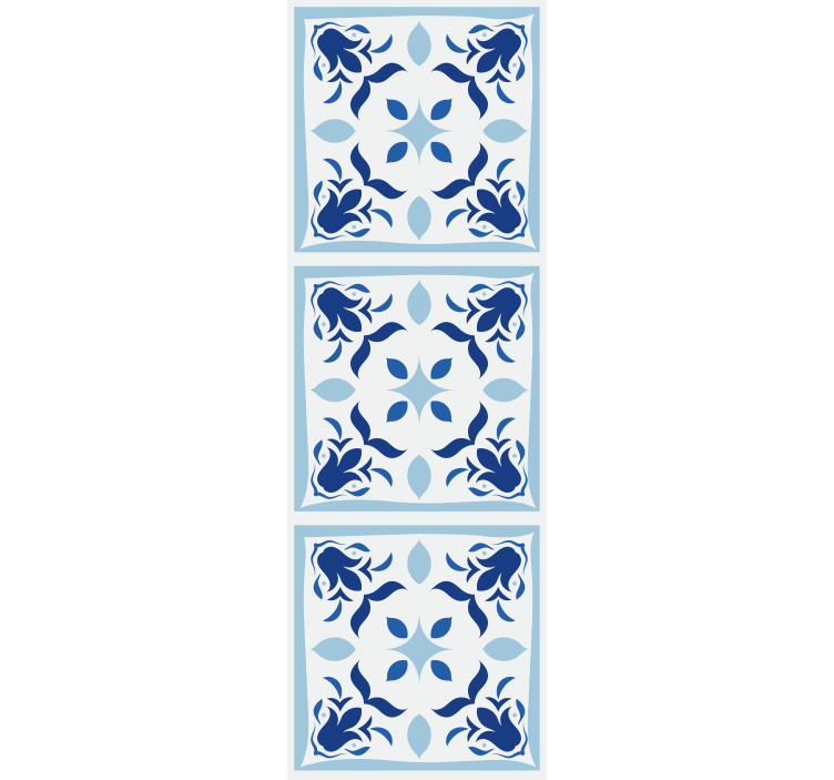Estore de rolo para cozinha flores de azulejos típicos - TenStickers