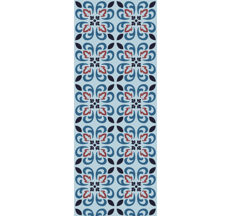 Estore de rolo para cozinha azulejo redondo azul bebê - TenStickers