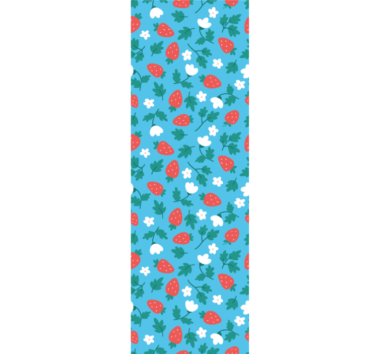 Estore de rolo para cozinha padrão de frutas e flores coloridas - TenStickers