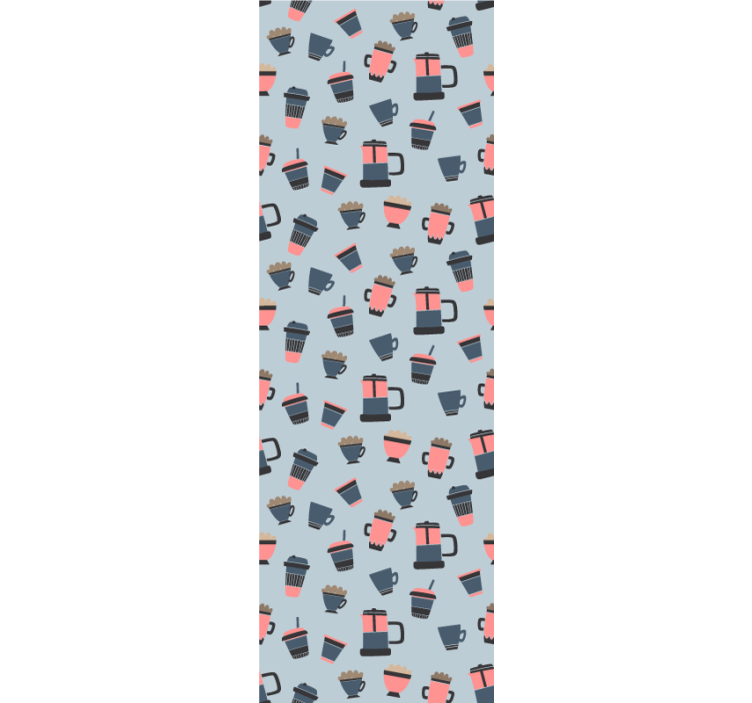 Estore de rolo para cozinha padrão de café para viagem - TenStickers