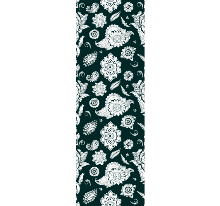 Estore de rolo para cozinha padrão paisley indiano - TenStickers