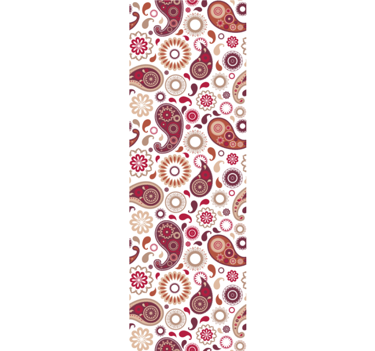 Estore de rolo para cozinha motivo paisley branco - TenStickers