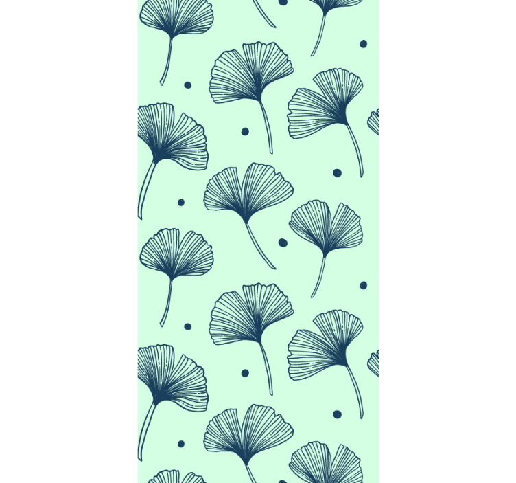 Estore de rolo para cozinha papel de parede floral azul - TenStickers
