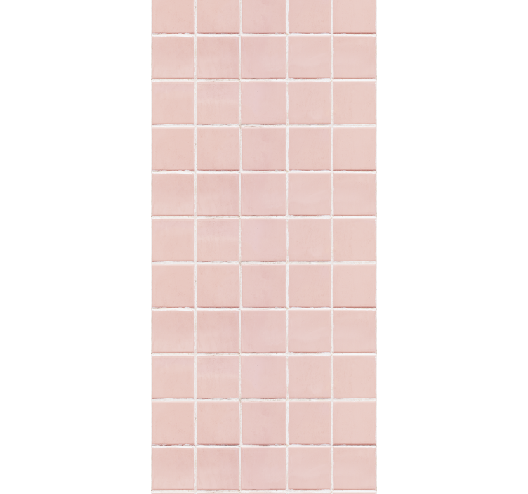Estore de rolo para cozinha azulejos rosa claro - TenStickers