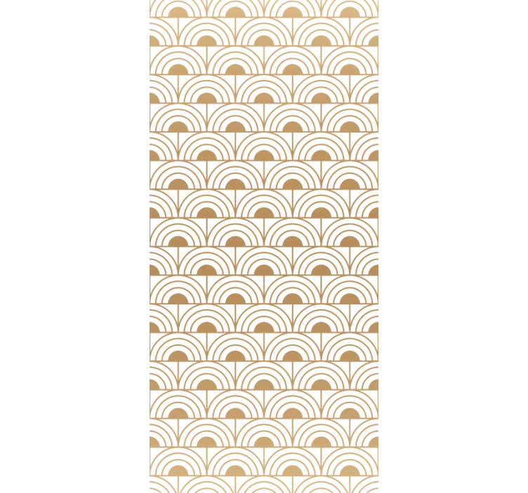 Estore de rolo sala de jantar padrão decorativo arco dourado - TenStickers