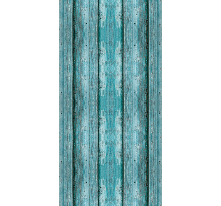 Estore de rolo sala de jantar efeito textura madeira azul - TenStickers