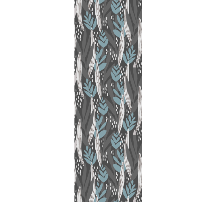 Estore de rolo sala de jantar aquarela floral cinza - TenStickers