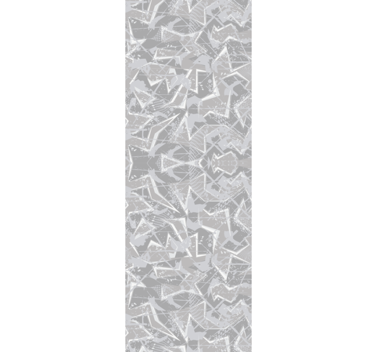 Estore de rolo sala de jantar gráficos finos cinza anos 80 - TenStickers