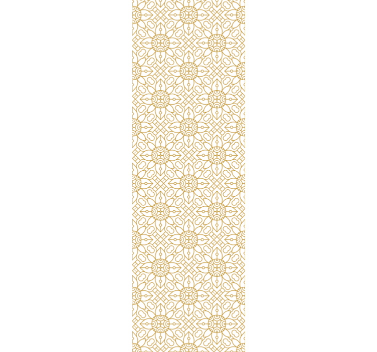 Estore de rolo sala de jantar padrão floral branco moderno - TenStickers