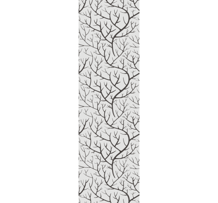 Estore de rolo sala de jantar galhos cinza com pássaros - TenStickers