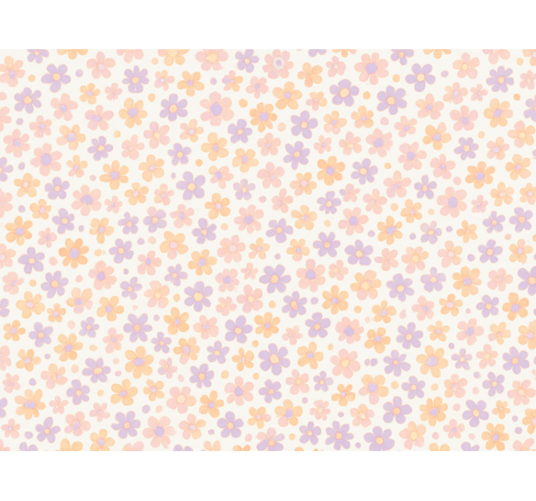 Estore de rolo infantil flores pequenas em pastel - TenStickers