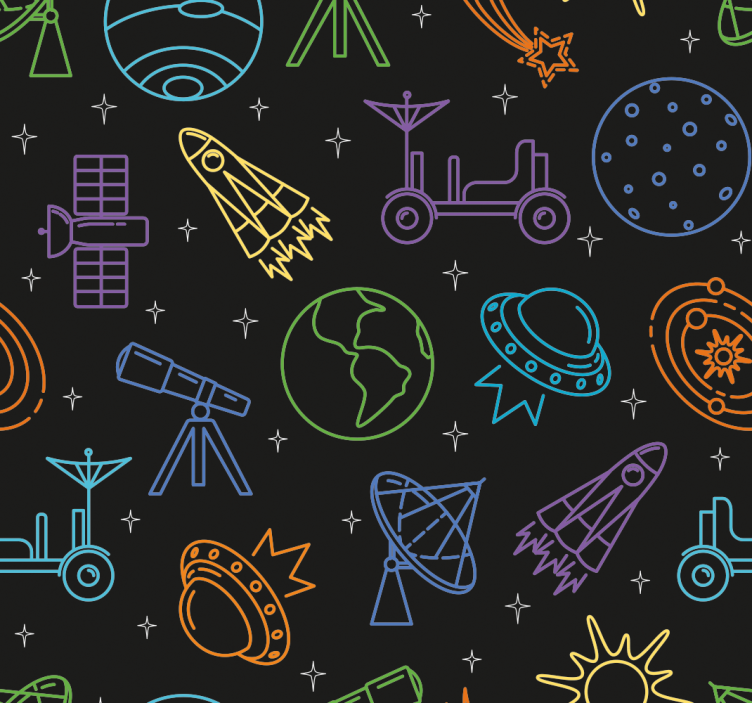 Estore de rolo infantil exploração celestial - TenStickers