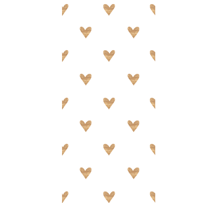 Estore de rolo infantil coração dourado com fundo branco - TenStickers