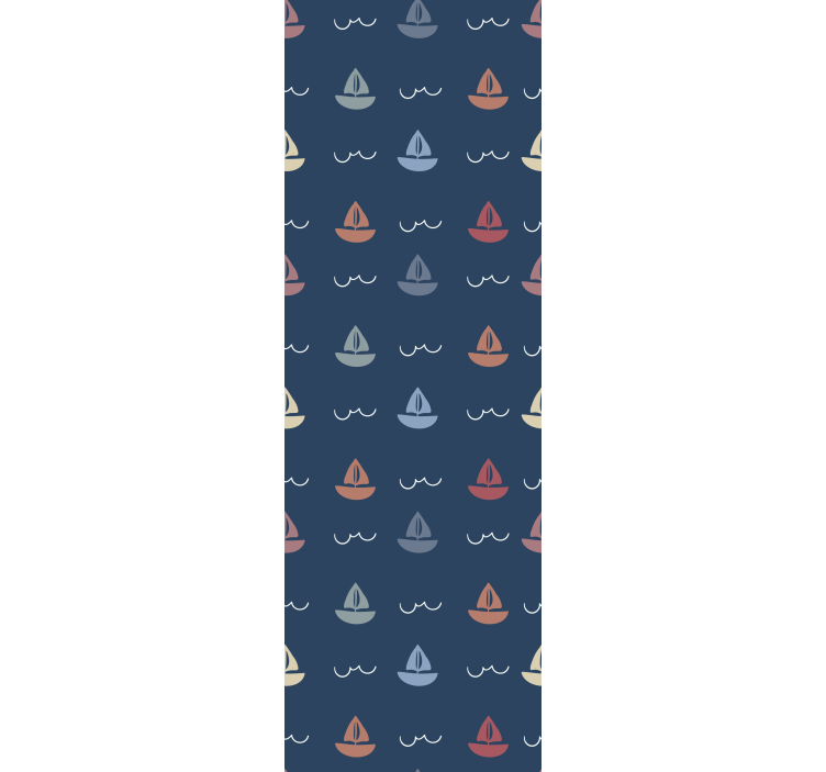 Estore de rolo infantil com estampa de barcos à vela - TenStickers