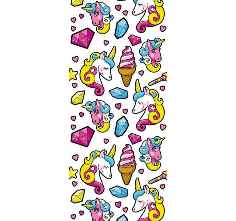 Estore de rolo infantil motivo de fantasia de unicórnio - TenStickers