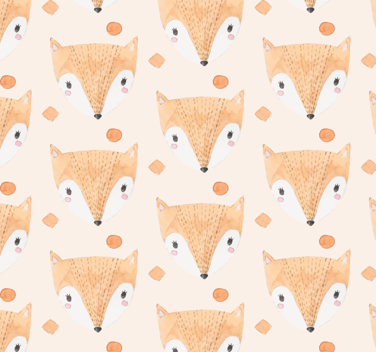 Estore de rolo infantil raposa pintada à mão - TenStickers