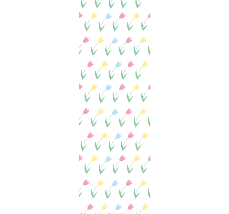 Estore de rolo infantil padrão de flores tulipas coloridas - TenStickers