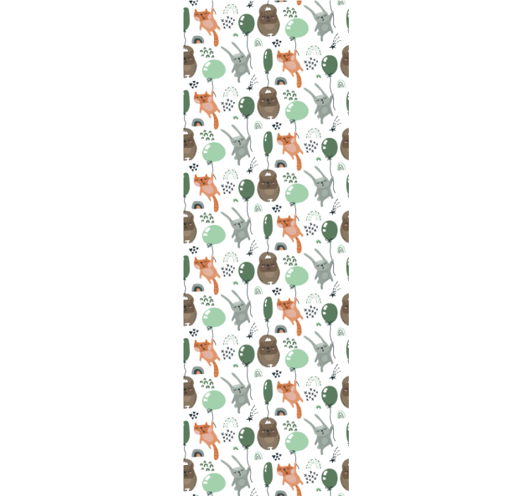 Estore de rolo infantil esquilo urso coelho fofo - TenStickers