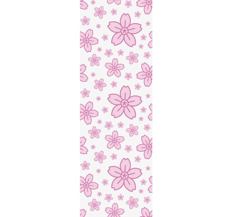 Estore de rolo infantil flores pequenas rosas fundo branco - TenStickers