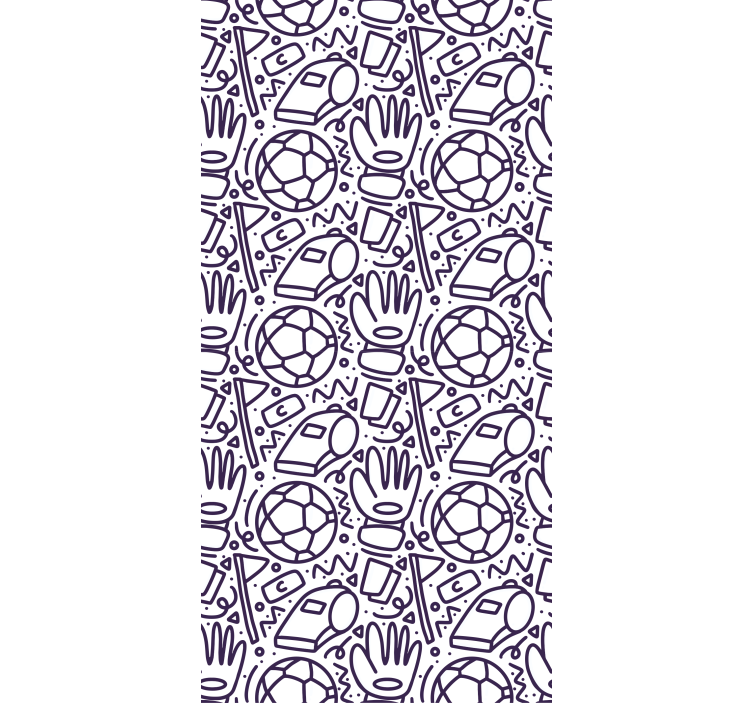 Estore de rolo infantil com design de doodle esportivo - TenStickers