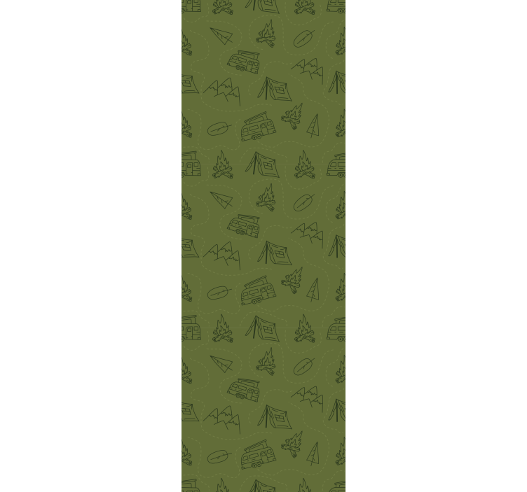 Estore de rolo infantil montanhas de acampamento verdes - TenStickers
