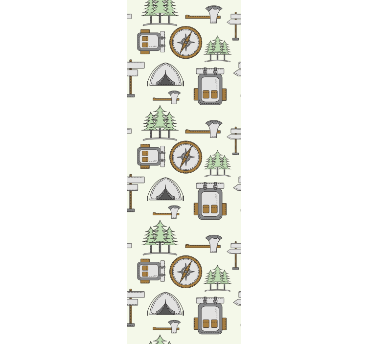 Estore de rolo infantil mochila, tigela, bússola, chapéu - TenStickers