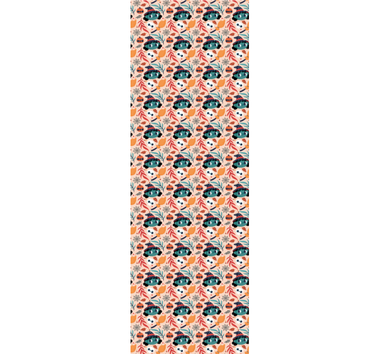 Estore de rolo infantil fundo fofo de bruxa de halloween - TenStickers