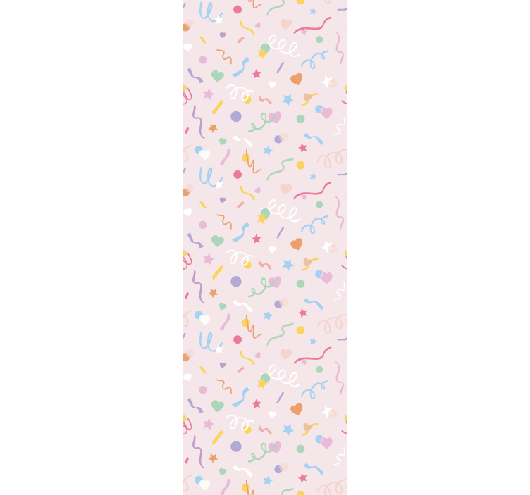 Estore de rolo infantil com estampa de confete pastel - TenStickers