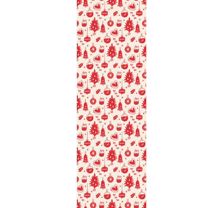 Estore de rolo infantil padrão natalino rosa e vermelho - TenStickers