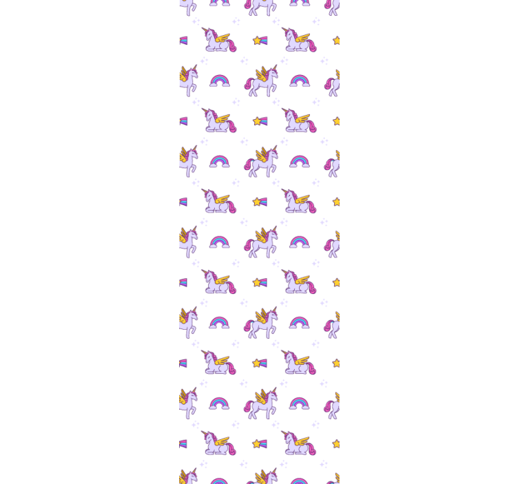 Estore de rolo infantil unicórnios rosa pastel com asas - TenStickers