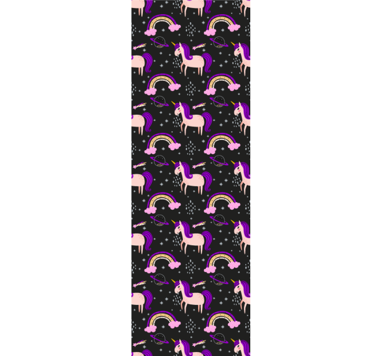 Estore de rolo infantil unicórnios artísticos - TenStickers