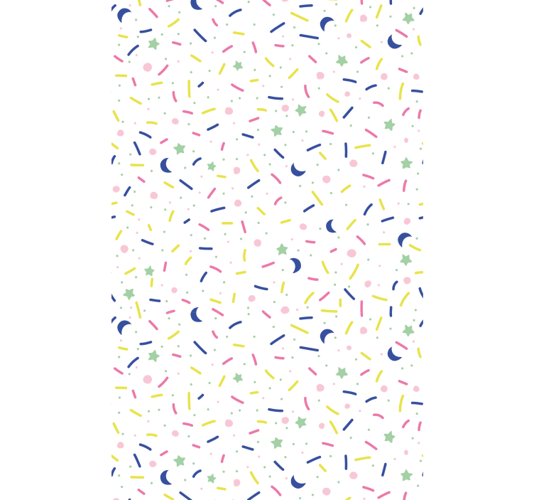 Estore de rolo infantil com padrão de confeitos coloridos - TenStickers