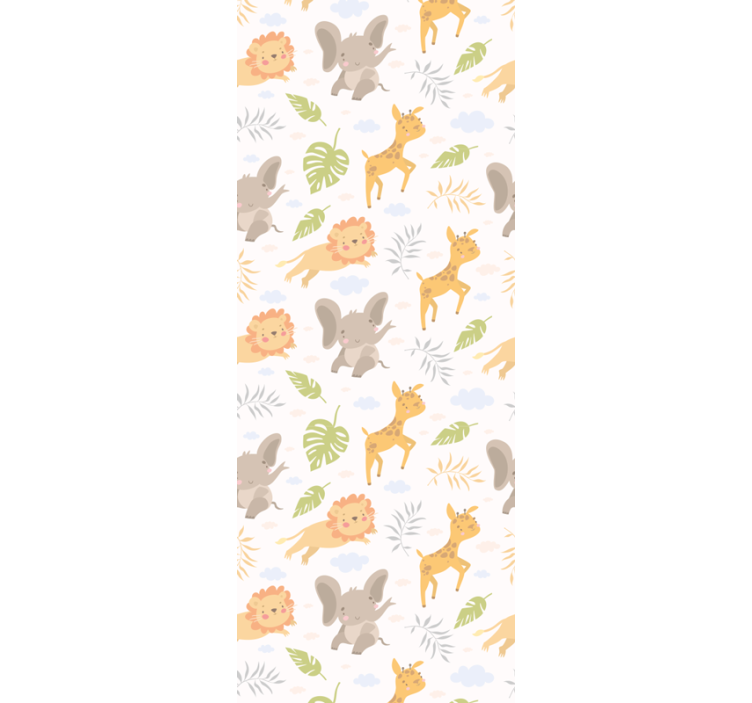 Estore de rolo infantil safari minimalista nórdico - TenStickers