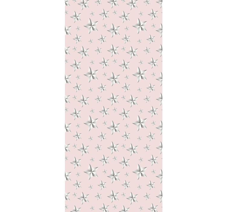 Estore de rolo infantil estrelas brancas fundo rosa - TenStickers