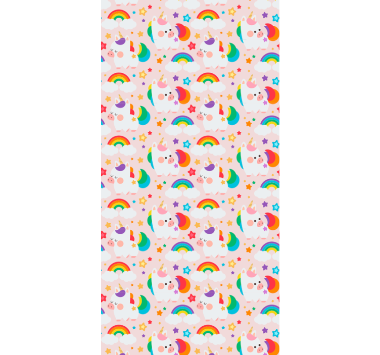 Estore de rolo infantil cavalos coloridos - TenStickers