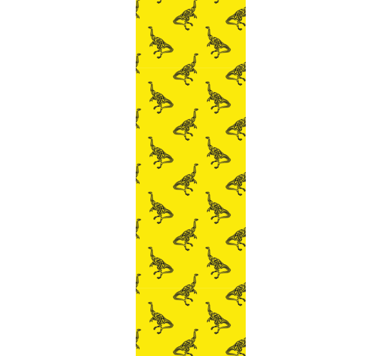 Estore de rolo infantil com símbolos de brontossauro amarelo - TenStickers