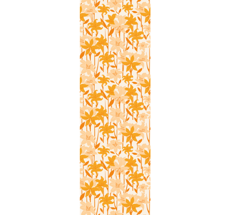 Estore de rolo infantil flores laranjas pequenas e fofas - TenStickers