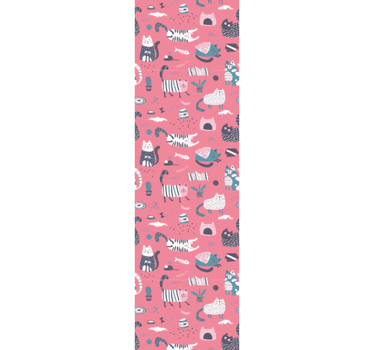 Estore de rolo infantil gatinhos nórdicos - TenStickers