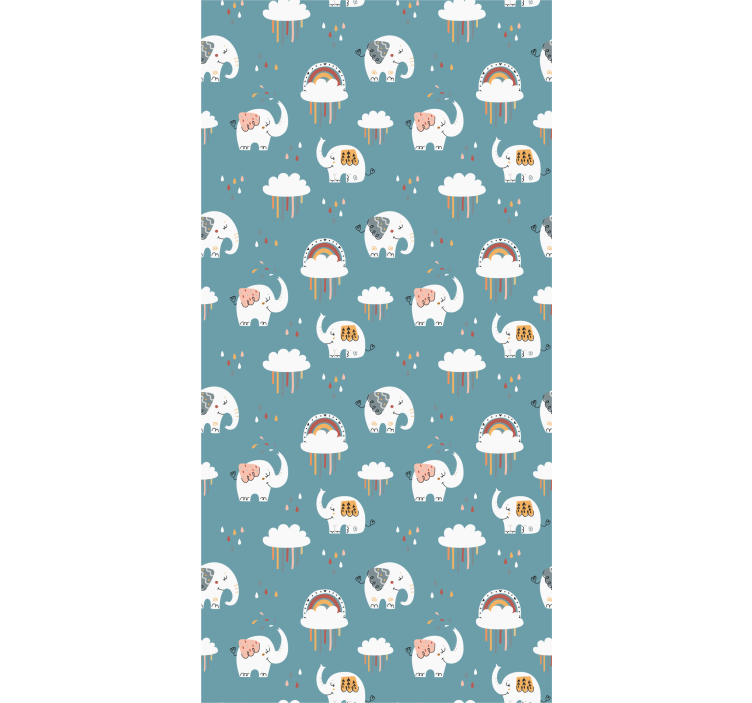 Estore de rolo infantil elefante na chuva - TenStickers