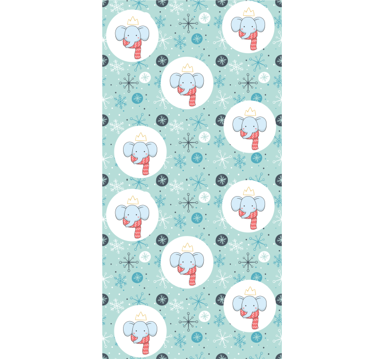 Estore de rolo infantil rei elefante do inverno - TenStickers