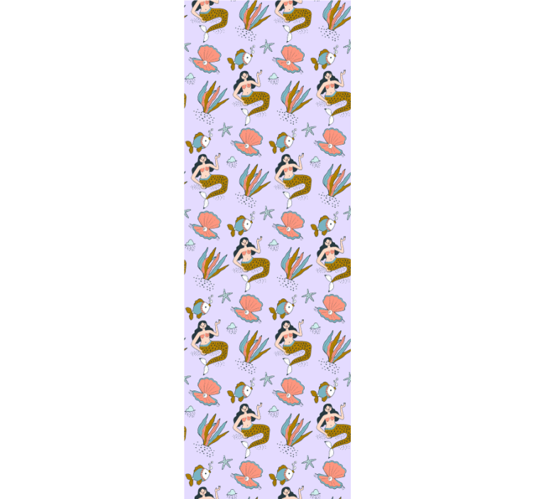 Estore de rolo infantil sereias e conchas - TenStickers