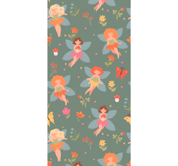 Estore de rolo infantil flores femininas - TenStickers