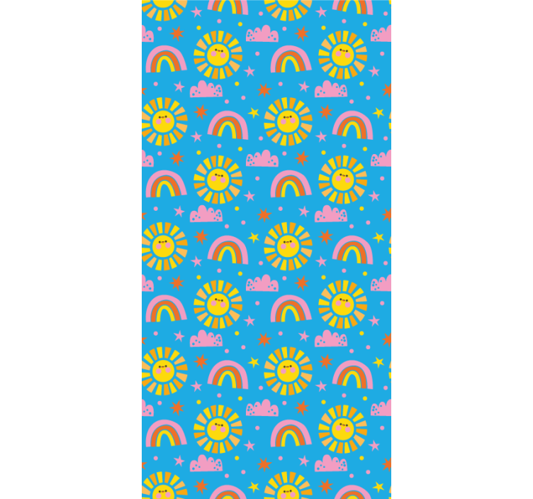 Estore de rolo infantil arcos-íris azuis - TenStickers