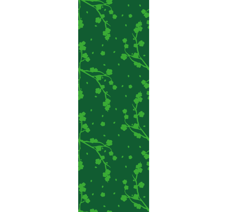 Estore de rolo infantil árvores e ramos verdes coreanos - TenStickers