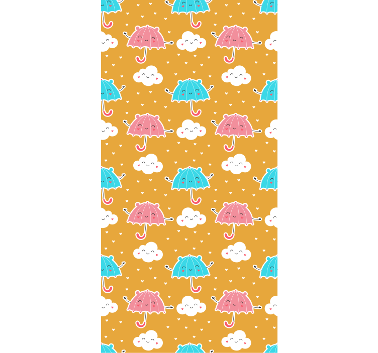 Estore de rolo infantil exibe guarda-chuvas coloridos - TenStickers