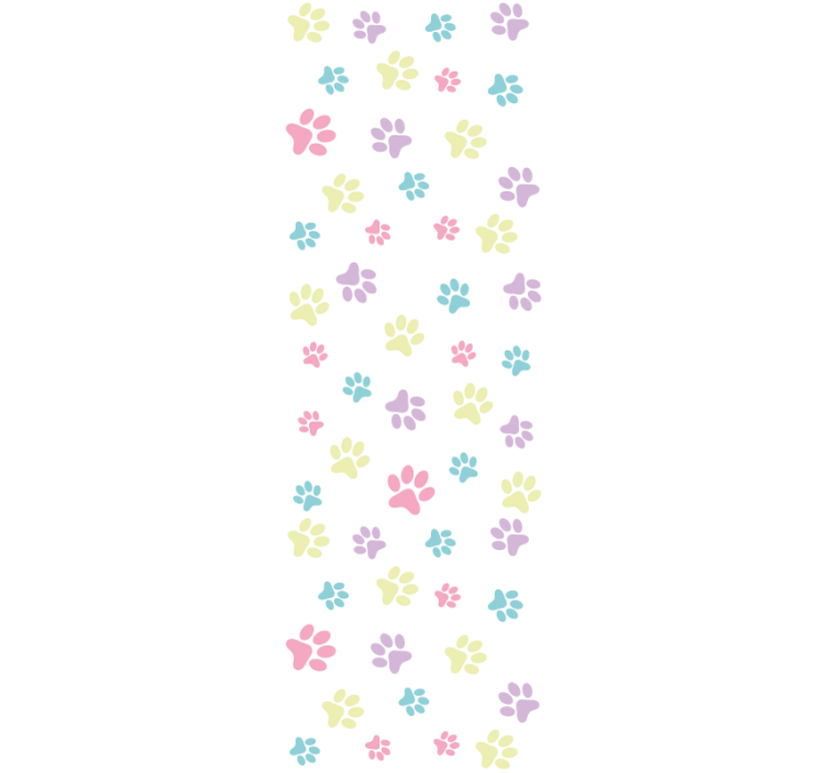 Estore de rolo infantil patas de cachorro coloridas - TenStickers