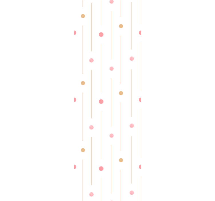 Estore de rolo infantil com pontos coloridos e linhas - TenStickers