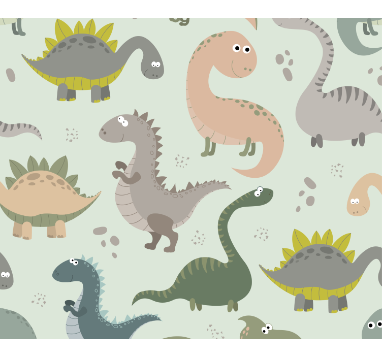 Estore de rolo infantil dinossauros sorridentes - TenStickers