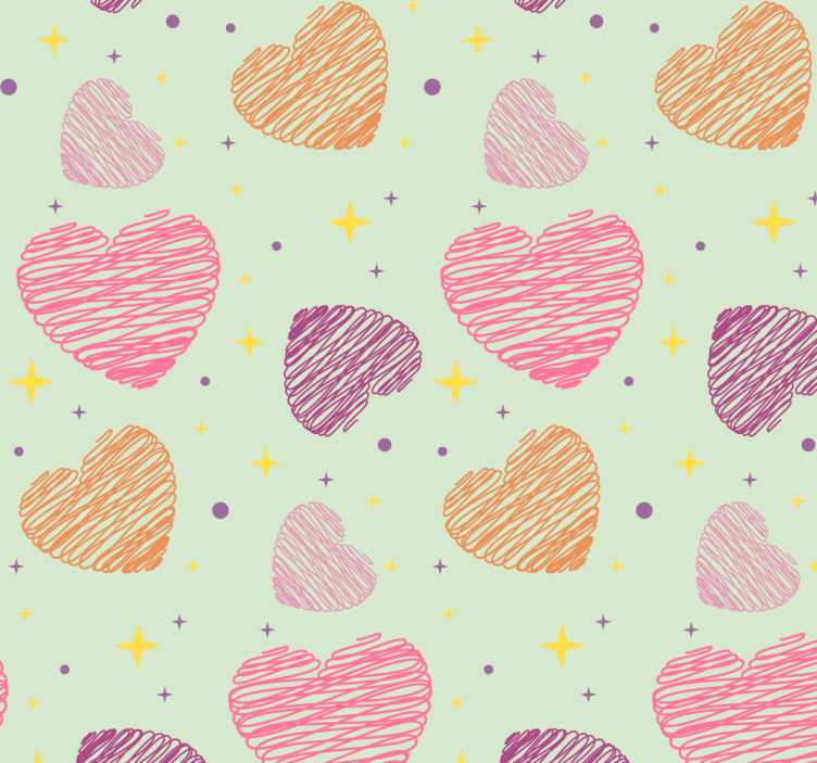 Estore de rolo infantil corações rosas - TenStickers